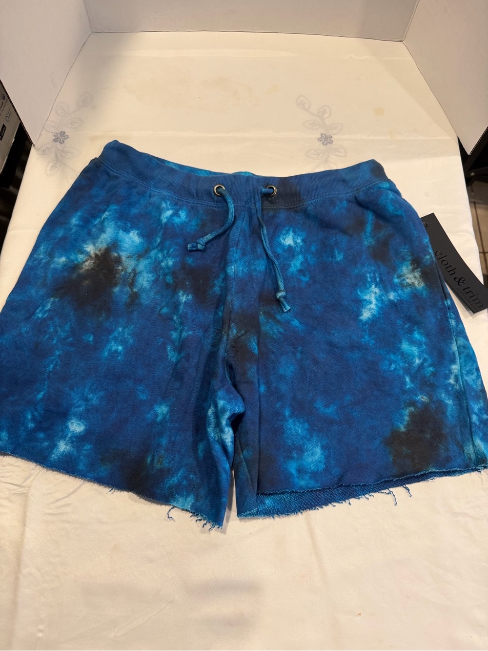 Blue Tie-Dye Kids Drawstring Shorts - Cloth & Stone